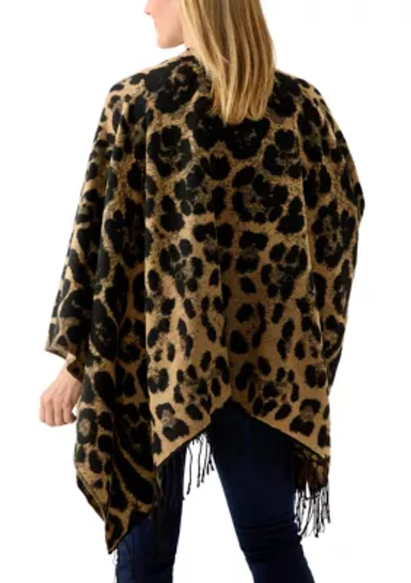 Women's Animal Jacquard Topper