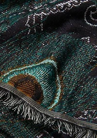 Peacock Jacquard Wrap Scarf