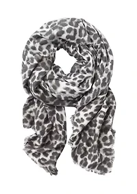 Super Soft Hazy Leopard Wrap Scarf