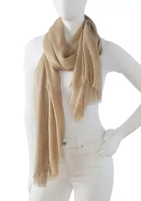 Women's Solid Shimmer Wrap Scarf