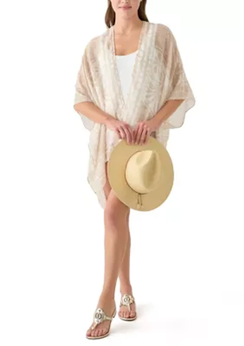 Abstract Print Topper and Hat Set
