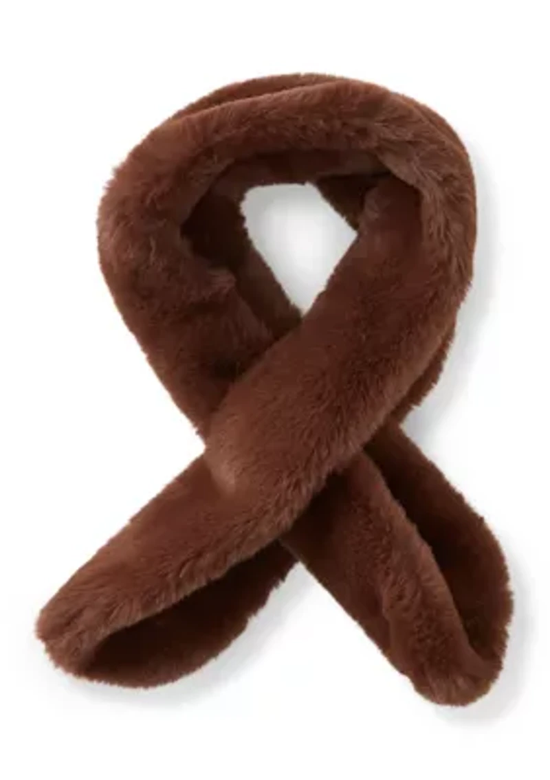 Faux Fur Pull Through Scarf