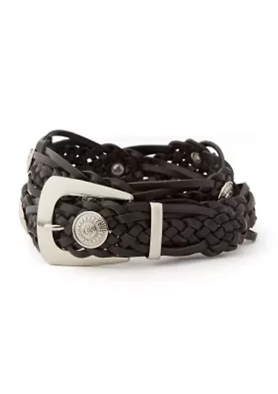 Braided Belt with Conchos