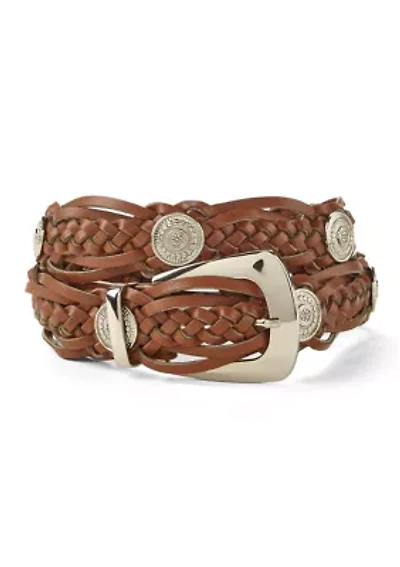 Braided Belt with Conchos