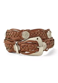 Braided Belt with Conchos