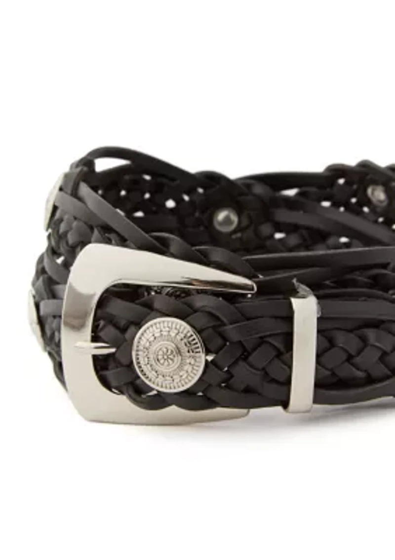 Braided Belt with Conchos