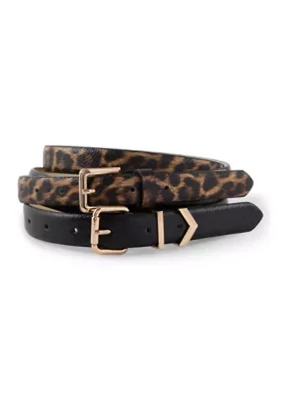 Leather Belt with Triple Loop