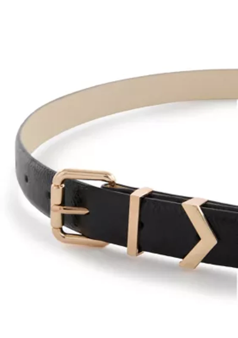 Leather Belt with Triple Loop