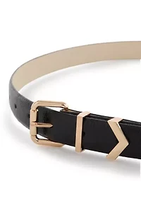Leather Belt with Triple Loop