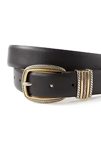 Two Tone Texture Multi Loop Belt