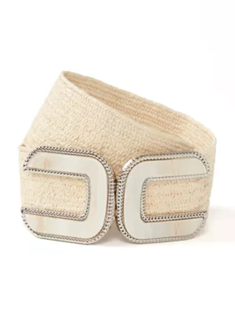 Straw Stretch Buckle Belt