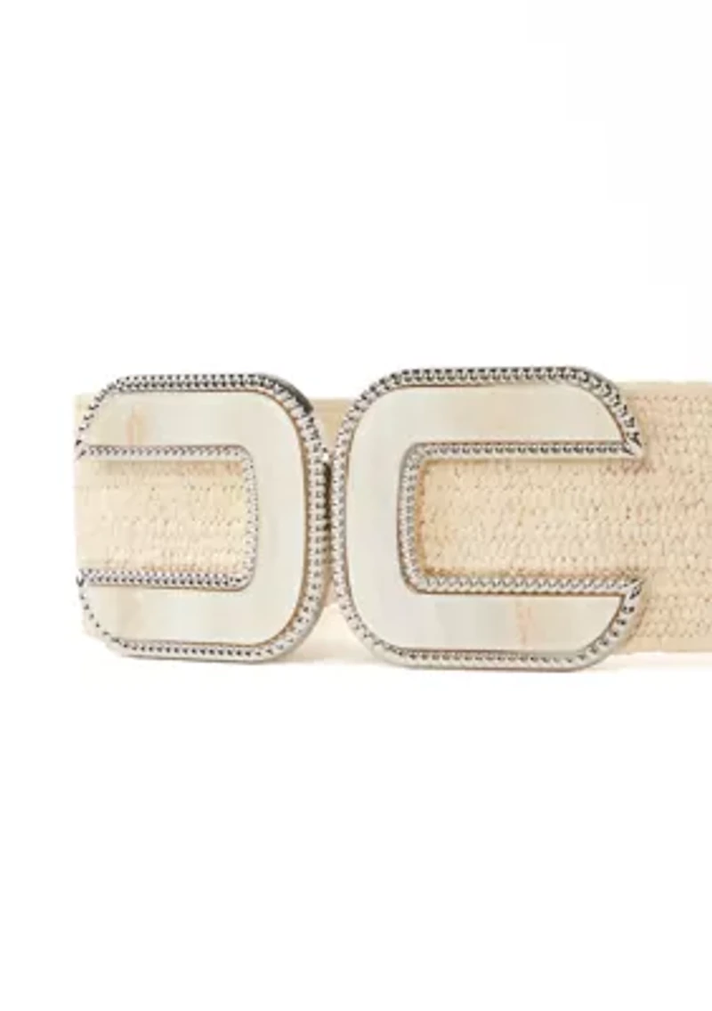 Straw Stretch Buckle Belt