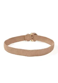 Shiny Stretch Partial Wrapped Buckle Belt