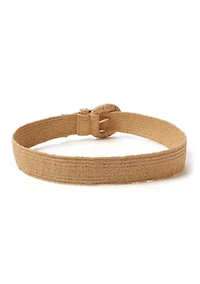 Stretch Rattan Belt with Buckle