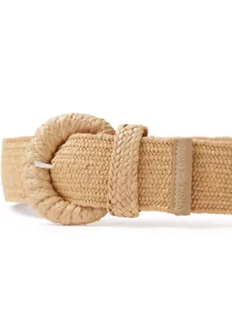 Stretch Rattan Belt with Buckle