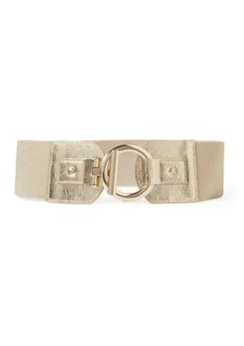 Shining Circle Toggle Belt with Metallic Tabs
