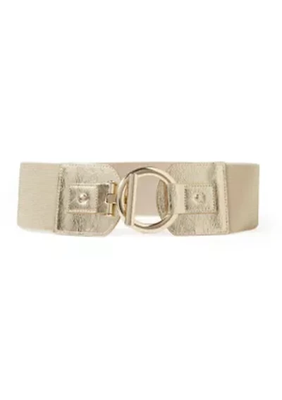 Shining Circle Toggle Belt with Metallic Tabs