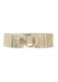 Shining Circle Toggle Belt with Metallic Tabs