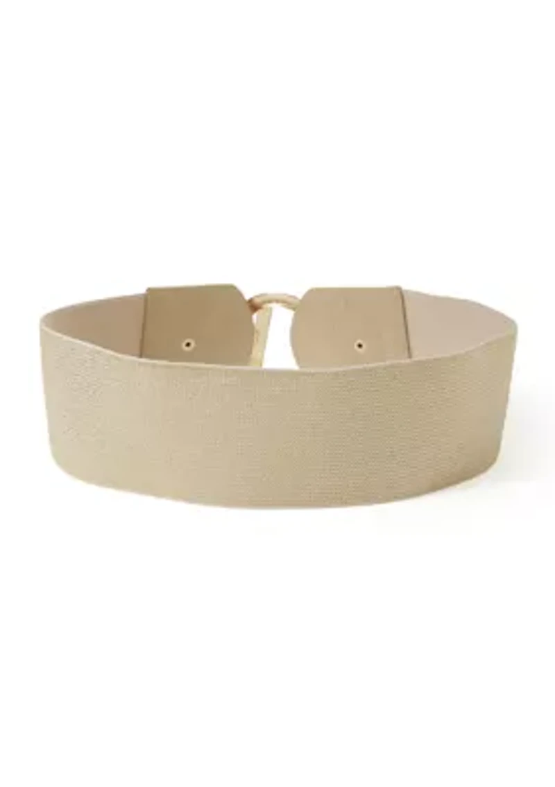 Shining Circle Toggle Belt with Metallic Tabs