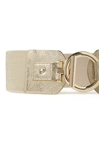 Shining Circle Toggle Belt with Metallic Tabs