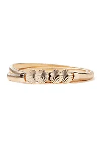 Stretch Cobra Seashell Belt with Buckle