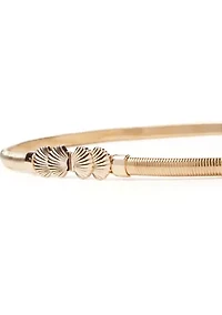 Stretch Cobra Seashell Belt with Buckle