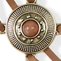 Leather Cord Stone Concho Belt