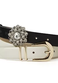 Crystal Buckle and Classic Belt Set