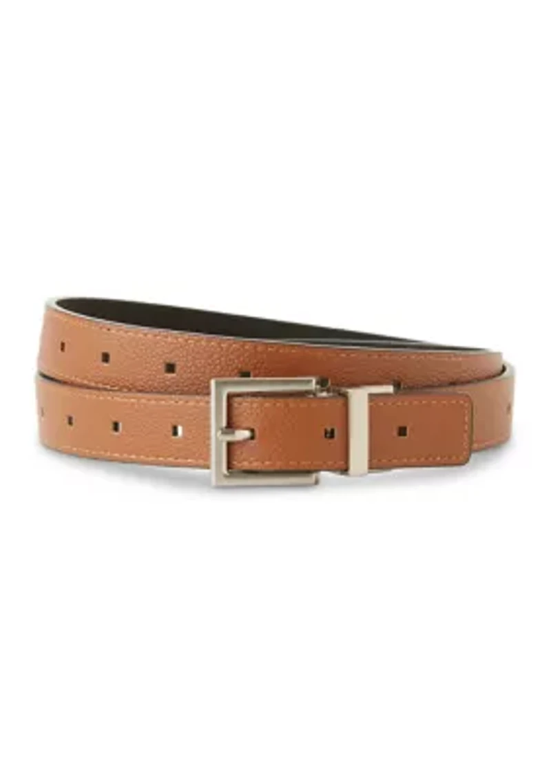 Reversible Pebble Faux Suede Belt