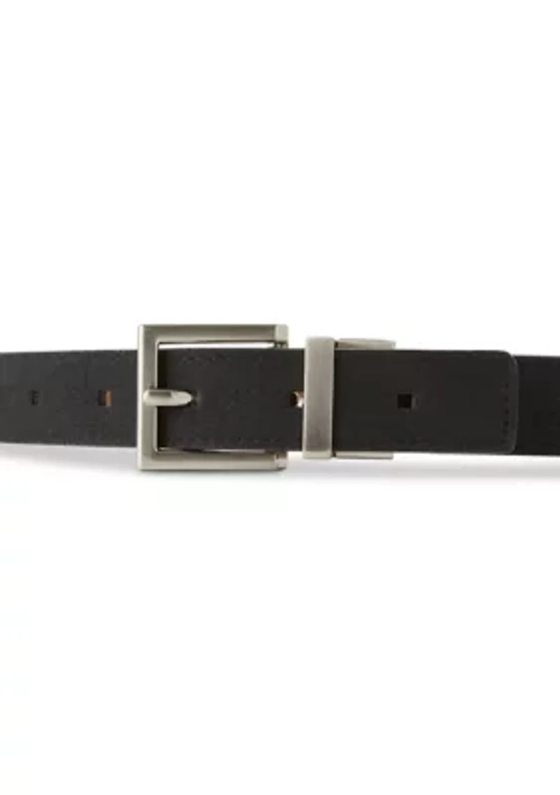 Reversible Pebble Faux Suede Belt