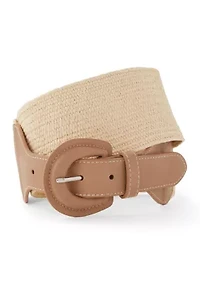 Straw Stretch Contour Belt