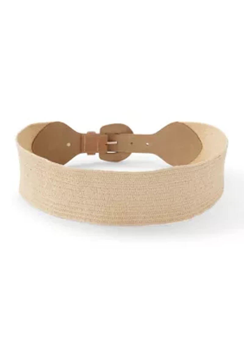Straw Stretch Contour Belt