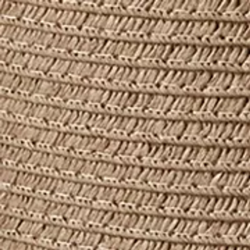 Rhinestone Trim Straw Down Brim Hat 