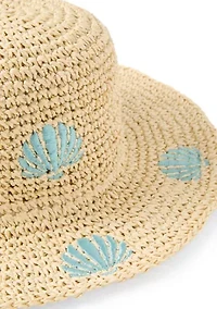 Embroidered Crochet Bucket Hat