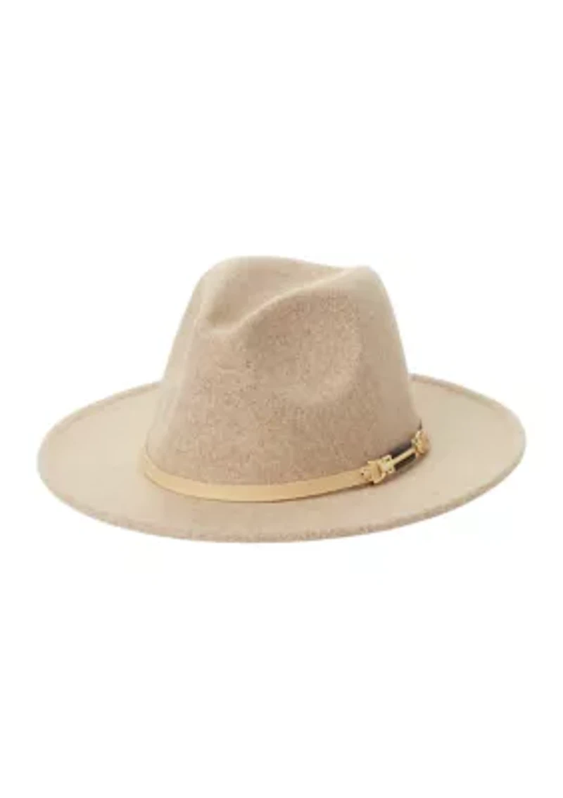 Heathered Felt Horsebit Hat 