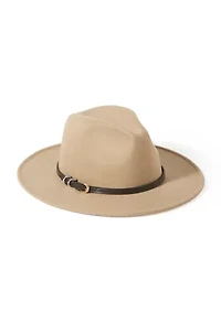 Felt Panama Hat with Belt Trim