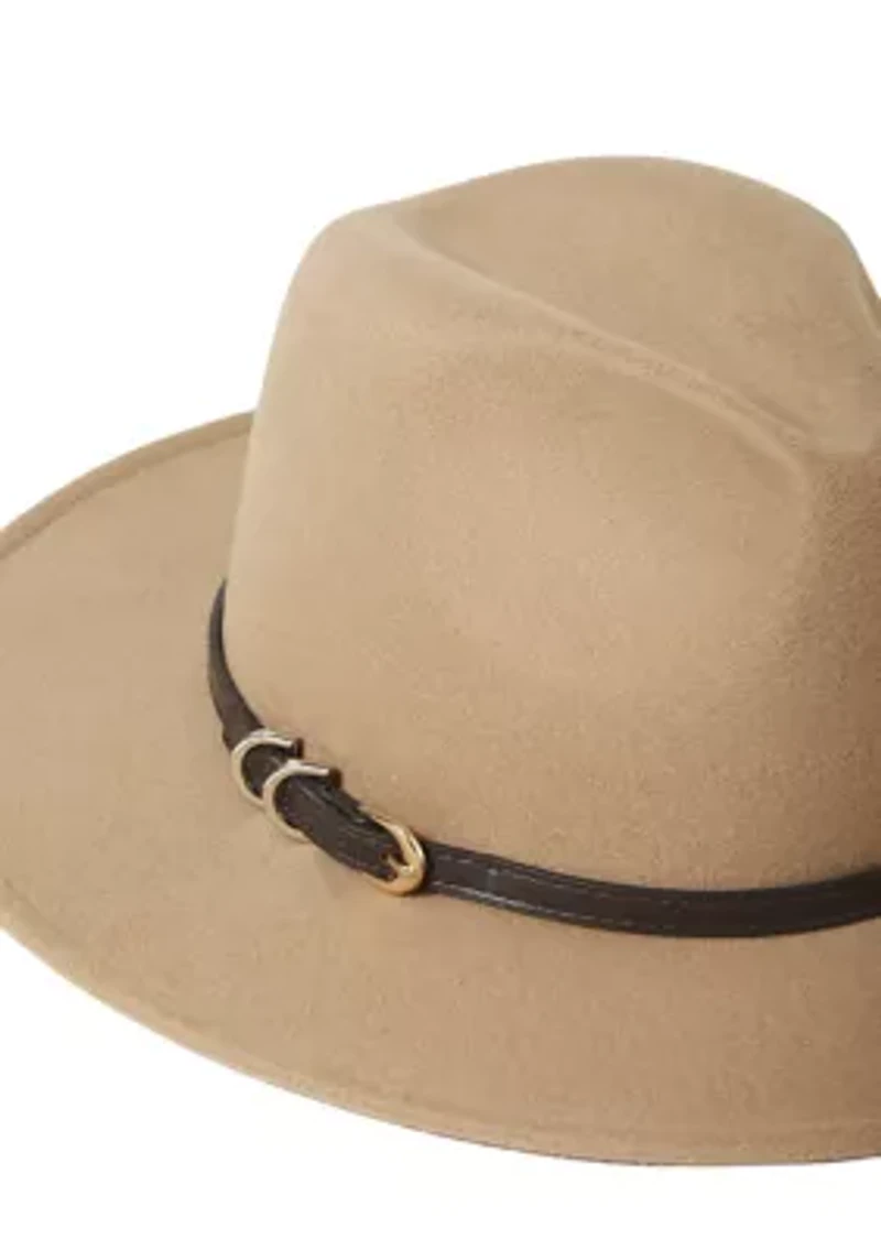 Felt Panama Hat with Belt Trim
