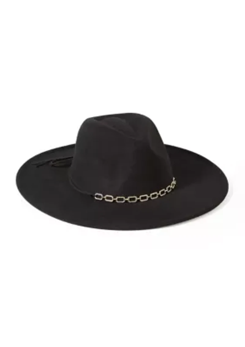 Panama Hat with Rhinestone Belt