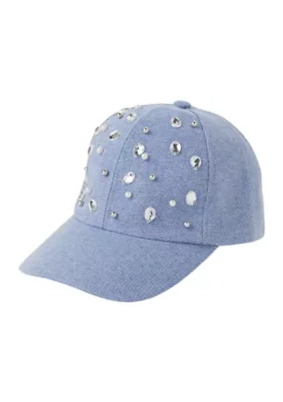 Rhinestone Denim Ballcap