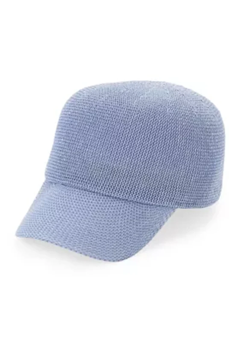 Paper Packable Baseball Cap with Metallic Closure
