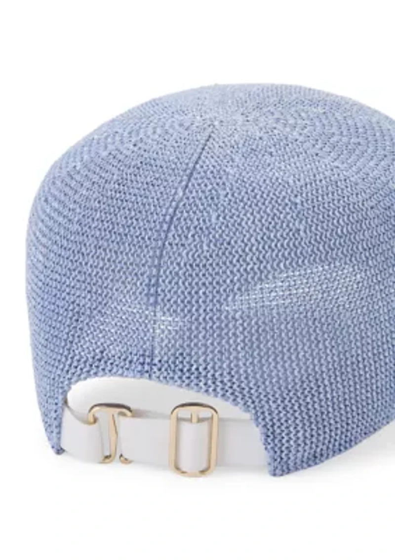 Paper Packable Baseball Cap with Metallic Closure