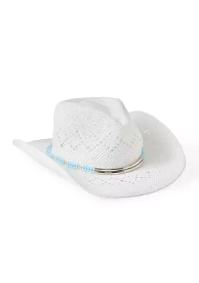 Bead Trim Cowboy Hat
