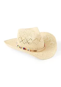 Bead Trim Cowboy Hat