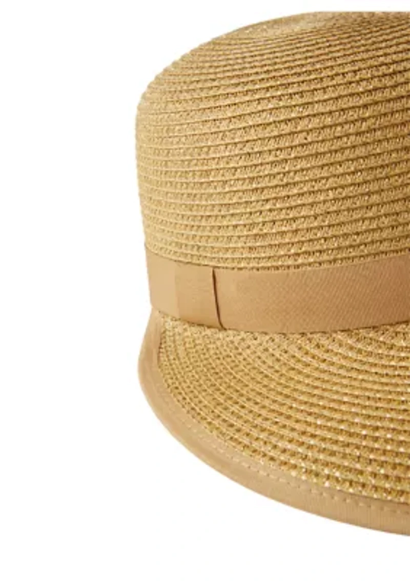 Metallic Straw Face Framing Hat