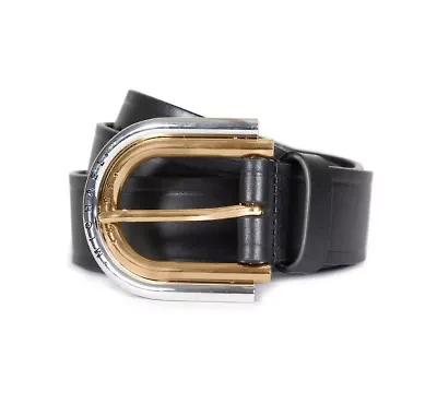 35MM Double Buckle Leather Belt