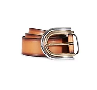 35MM Double Buckle Leather Belt
