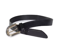 35MM Double Buckle Leather Belt