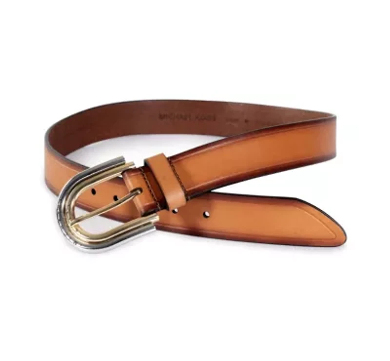 35MM Double Buckle Leather Belt