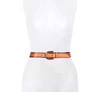 35MM Double Buckle Leather Belt