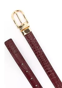 Reversible Croc Embossed Belt